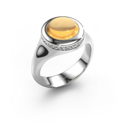 Ring Lesli RND 950 Platin Citrin 10 mm