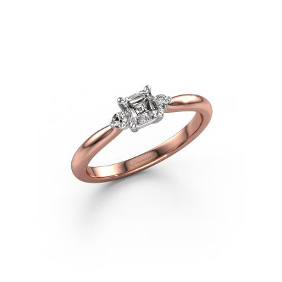 Engagement ring Lieselot ASSC 585 rose gold lab grown diamond 0.60 crt
