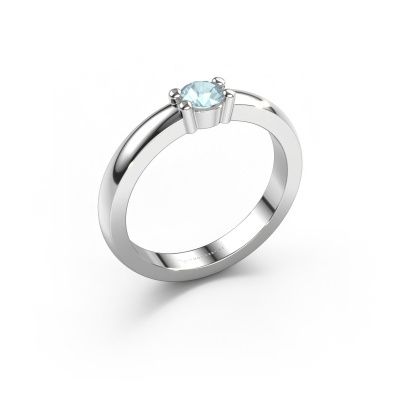 Ring Yasmin 1 585 white gold aquamarine 4 mm