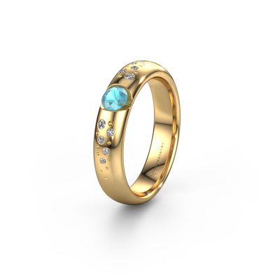 Wedding ring WH2104L34A 585 gold blue topaz ±0.18x0.07 in