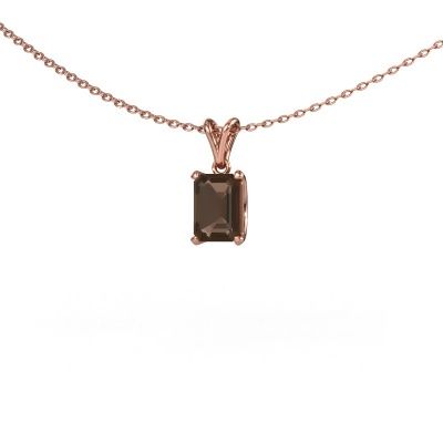 Hanger Sam EME 585 rosé goud rookkwarts 7x5 mm