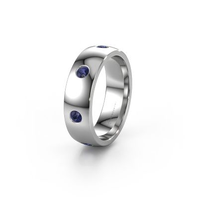 Wedding ring WH0105L26BP 950 platinum sapphire ±0.24x0.08 in