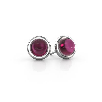 Stud earrings Jodi 950 platinum rhodolite 4,5 mm