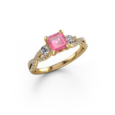 Verlobungsring Marilou ASC 585 Gold Pink Saphir 5.5 mm