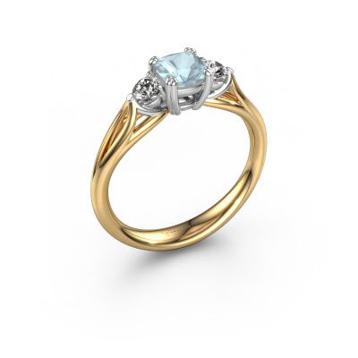 Engagement ring Amie cus 585 gold aquamarine 5 mm