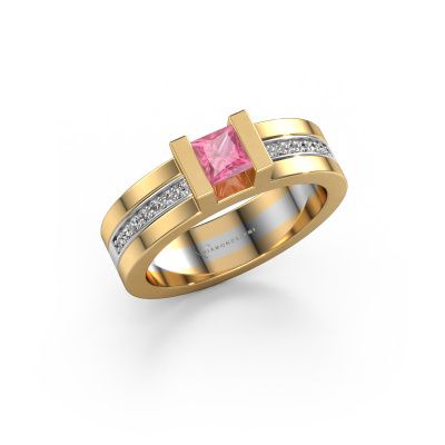 Engagement ring Desire 585 gold pink sapphire 4 mm
