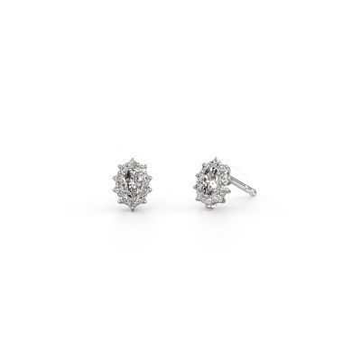 Boucles d'oreilles Leesa 585 or blanc diamant 0.76 crt