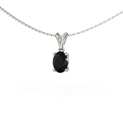 Pendentif Sam OVL 585 or blanc diamant noir 1.40 crt
