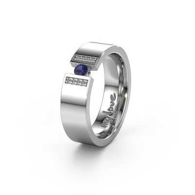Wedding ring WH2096L16C 950 platinum ±0.24x0.09in sapphire