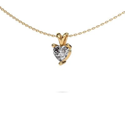 Pendentif Garnet 585 or jaune diamant 0.80 crt
