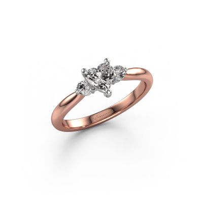 Engagement ring Lieselot HRT 585 rose gold zirconia 5 mm