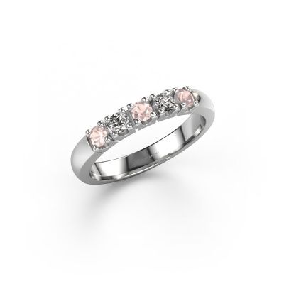 Ring Rianne 5 950 platinum morganite champagne 2.7 mm