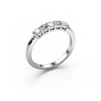Ring Michelle 5 950 platinum aquamarine 3 mm