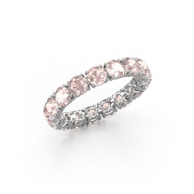 Stackable ring Vivienne 3.7 585 white gold morganite champagne 3.7 mm