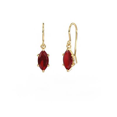 Pendants d'oreilles Laurie MRQ 1 585 or jaune rubis 10x5 mm
