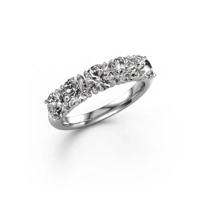 Ring Vivienne Half 950 platinum diamond 2.50 crt