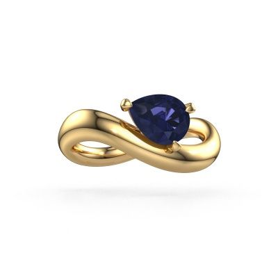 Engagement ring Chloe PER 585 gold sapphire 8x6 mm