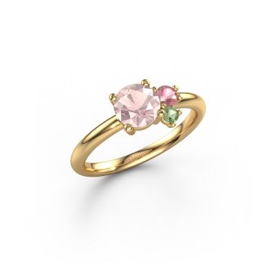 Ring Anouk 585 gold morganite champagne 6 mm