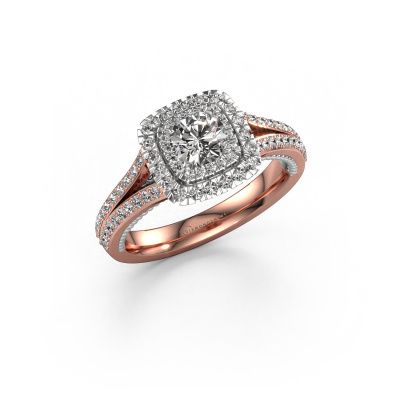 Engagement ring Annette 585 rose gold lab grown diamond 1.072 crt