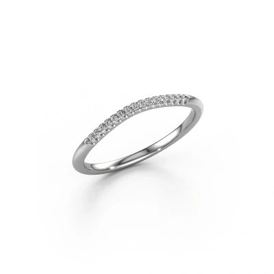 Stackable ring SR10A2H 950 platinum diamond 0.08 crt