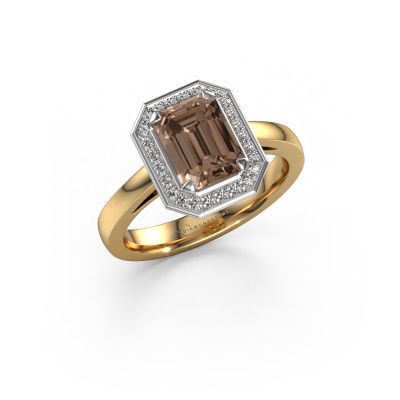 Engagement ring Dodie 1 eme 585 gold brown diamond 1.88 crt