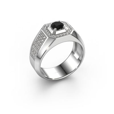 Men's ring Pavan 950 platinum black diamond 1.188 crt