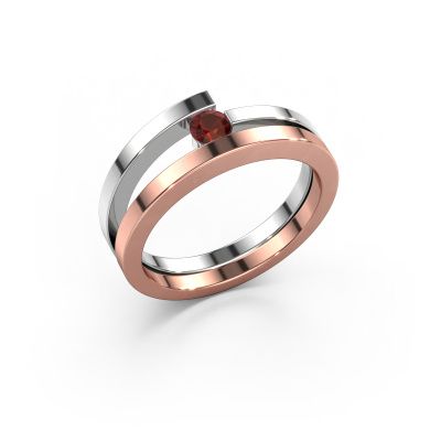 Ring Sandy 585 rose gold garnet 3.4 mm
