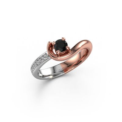 Engagement ring Ceylin 585 rose gold black diamond 0.30 crt