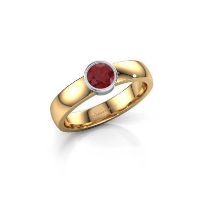 Ring Ise 1 585 goud robijn 4.7 mm