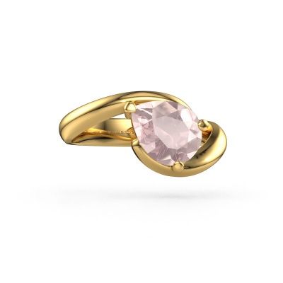 Engagement ring Aida PER 585 gold morganite champagne 9x7 mm