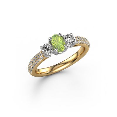 Verlobungsring Marielle OVL 585 Gold Peridot 6.5x4.5 mm