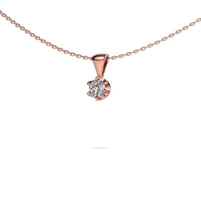 Ketting Fran 585 rosé goud diamant 0.25 crt