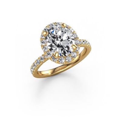 Engagement ring Miranda OVL 585 gold lab grown diamond 3.50 crt