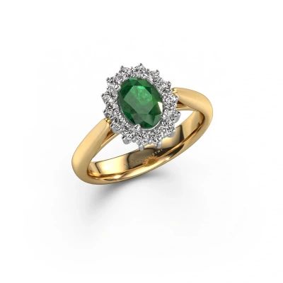 Engagement ring Margien 1 585 gold emerald 7x5 mm