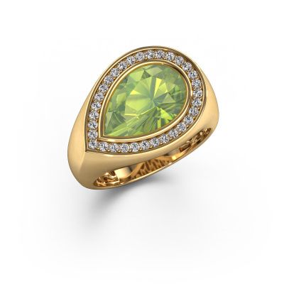 Ring Latashia 585 Gold Peridot 12x8 mm