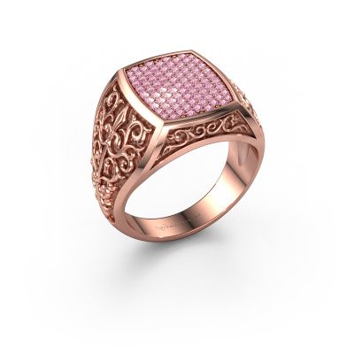 Men's ring Danny 585 rose gold pink sapphire 0.9 mm