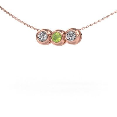 Kette Kim 3 585 Roségold Peridot 4 mm
