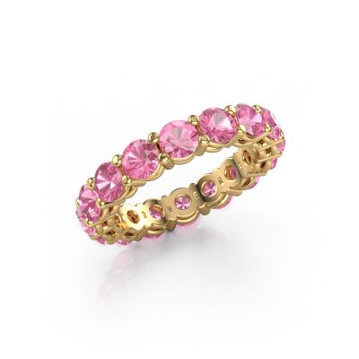 Stackable ring Michelle full 4.0 585 gold pink sapphire 4 mm