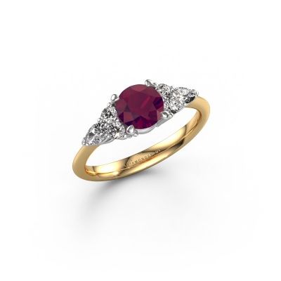 Engagement ring Melani RND 585 gold rhodolite 6 mm