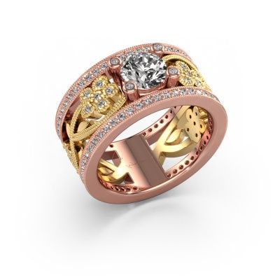 Ring Severine 585 rose gold zirconia 6 mm