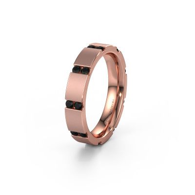 Weddings ring WH2132L14BM 585 rose gold black diamond ±0.16x0.09in