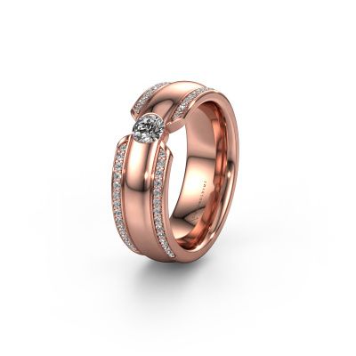 Alliance WHR0575L 585 or rose diamant synthétique ±7x2 mm