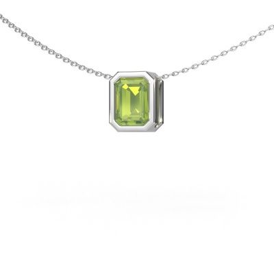 Pendant Lavon EME 950 platinum peridot 8x6 mm