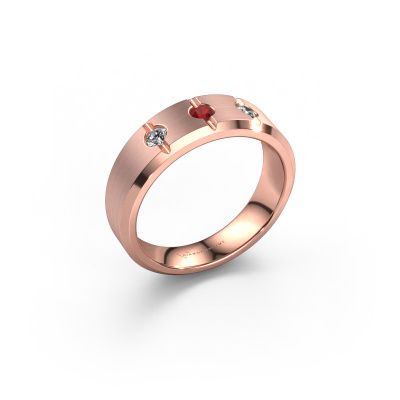 Men's ring Remco 585 rose gold ruby 2.7 mm