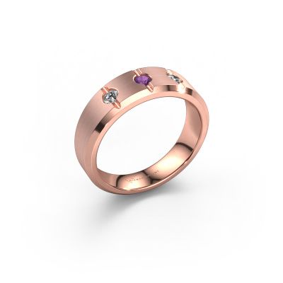 Men's ring Remco 585 rose gold amethyst 2.7 mm