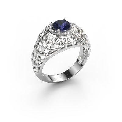 Pinky ring Jens 585 white gold sapphire 6.5 mm