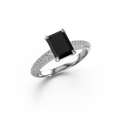 Verlobungsring Morane EME 585 Weißgold Schwarz Diamant 2.377 crt