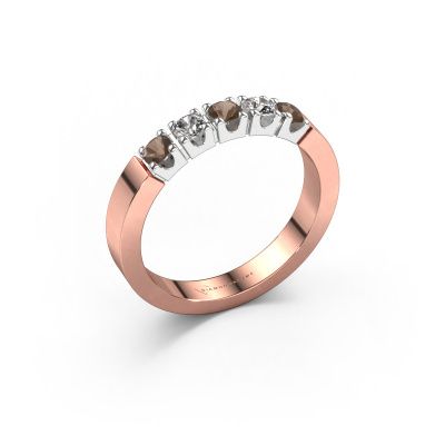 Ring Dana 5 585 rose gold smokey quartz 3 mm