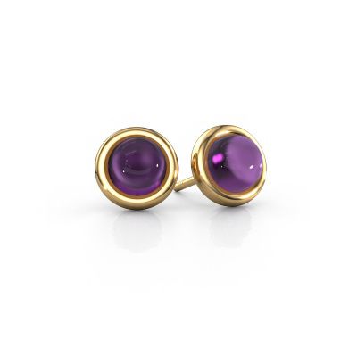 Stud earrings Jodi 585 gold amethyst 6 mm