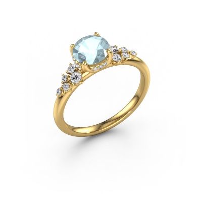 Engagement ring Emma RND 585 gold aquamarine 6.5 mm